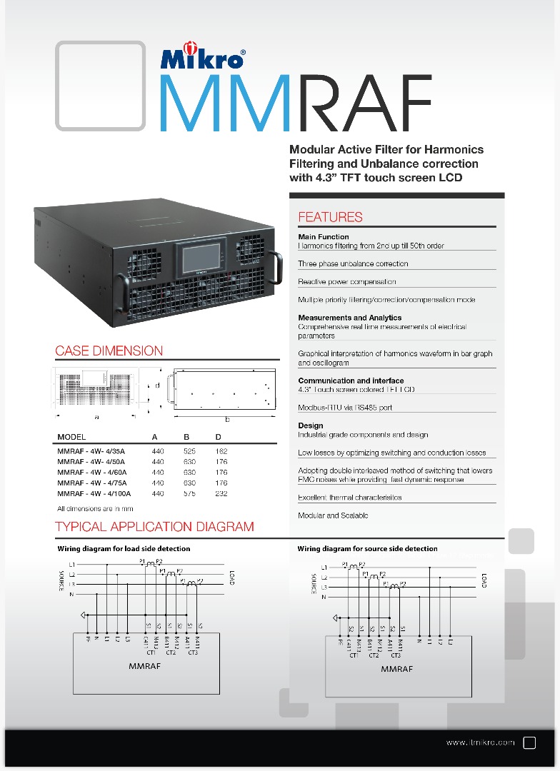 Bộ lọc sóng hài tích cực MMRAF Mikro